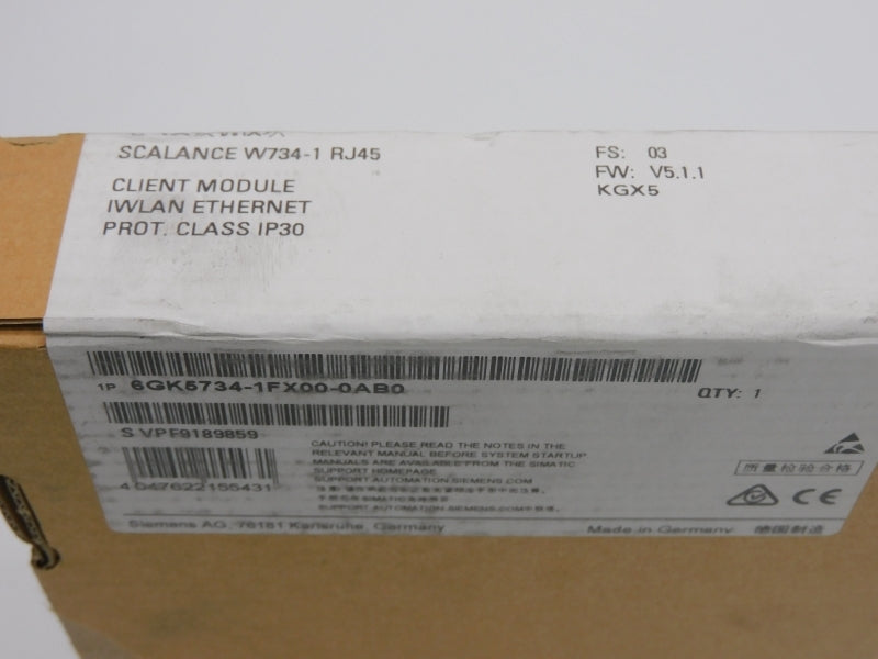 SIEMENS 6GK5734-1FX00-0AB0 F/W V5.1.1 NSFS