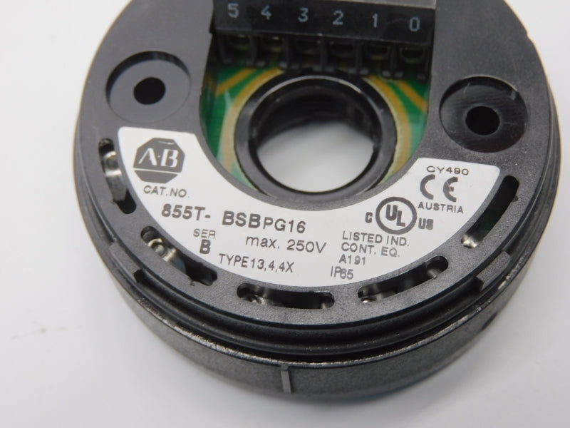 ALLEN BRADLEY 855T-BSBPG16 SER. B 250V UNMP