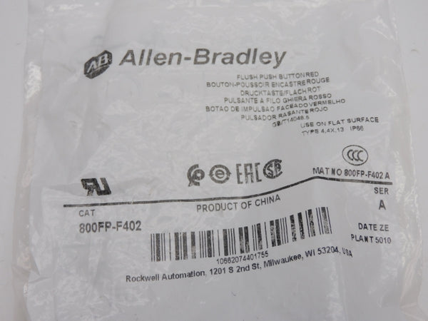 ALLEN BRADLEY 800FP-F402 SER. A NSMP