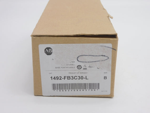 ALLEN BRADLEY 1492-FB3C30-L SER. B 600V 30A (PKG OF 4) (BR/WH) NSMP