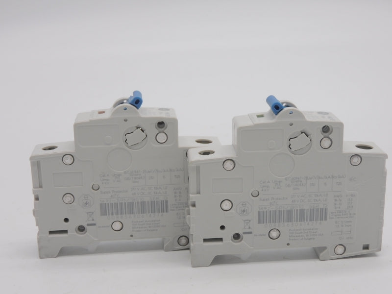 ALLEN BRADLEY 1492-SPM1B010 SER. D 277VAC 1A (PKG OF 2) (WH) NSMP