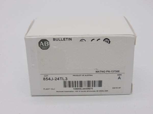 ALLEN BRADLEY 854J-24TL3 SER. A 24V (WH) NSMP