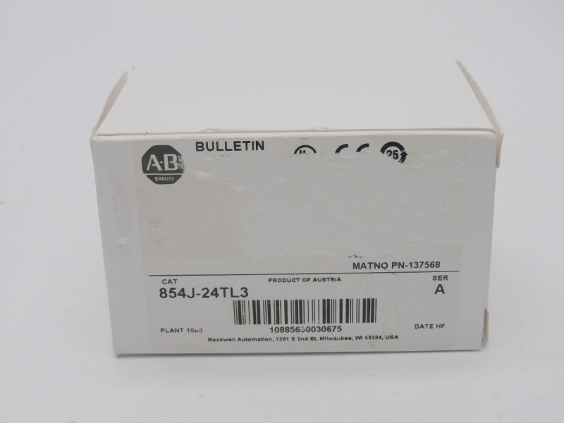 ALLEN BRADLEY 854J-24TL3 SER. A 24V (WH) NSMP