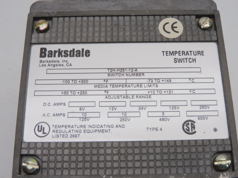 BARKSDALE T2H-H251-12-A 480V 10A NSNP