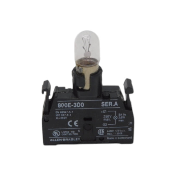 ALLEN BRADLEY 800E-3D0 SER. A 250V (W/BULB) NSNP