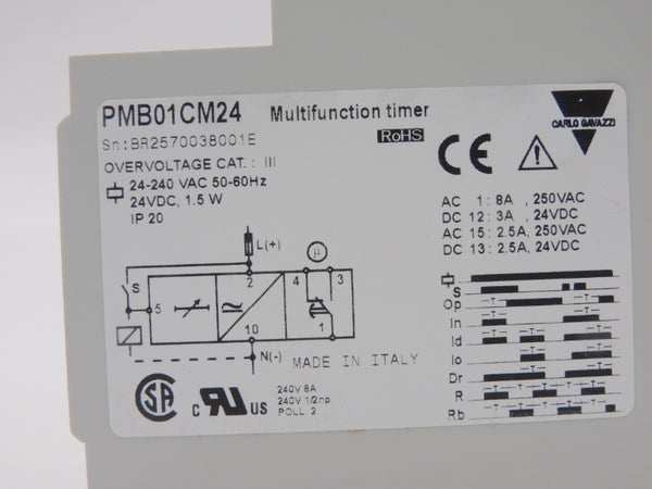 CARLO GAVAZZI PMB01CM24 24-240VAC 8A NSMP