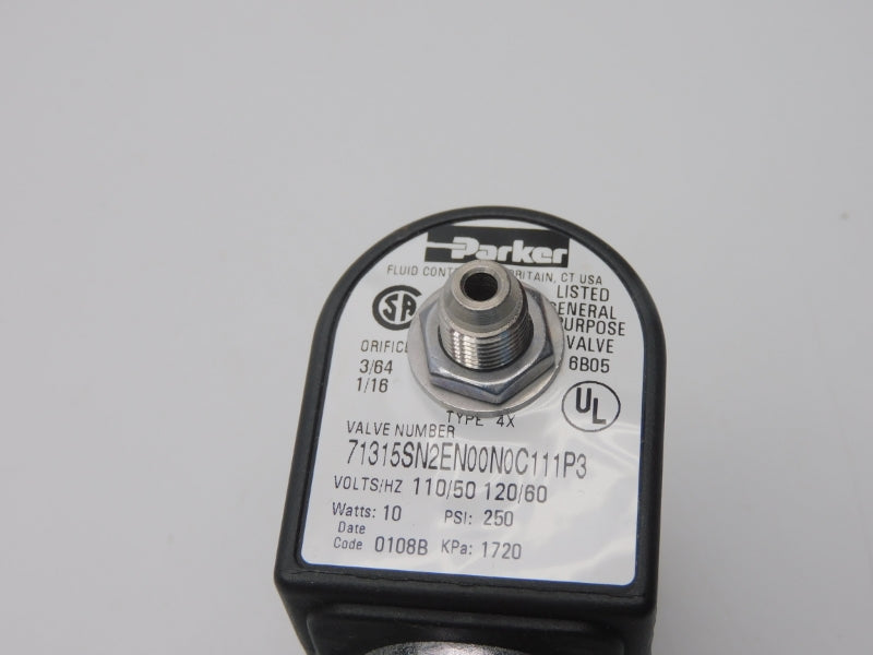 PARKER 71315SN2EN00N0C111P3 110/120V 250PSI 1/16" NSMP