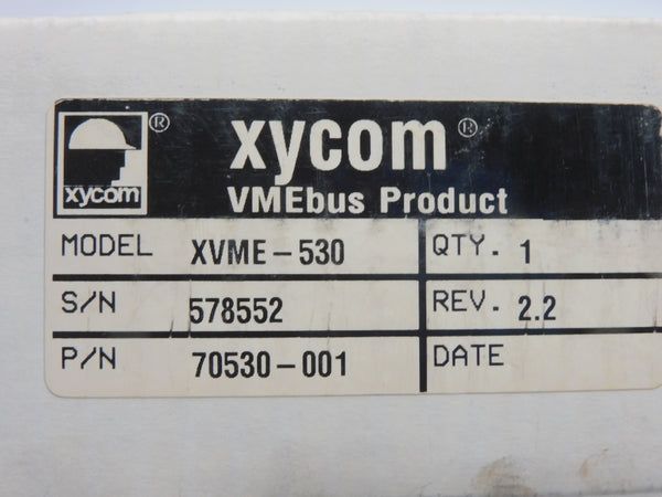 XYCOM 70530-001 XVME-530 REV. 2.2 NSMP