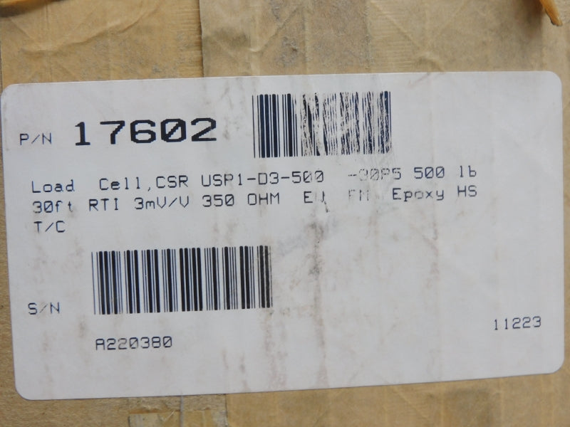 REVERE TRANSDUCERS USP1-D3-500-30P5 17602 3.0MV/V NSMP