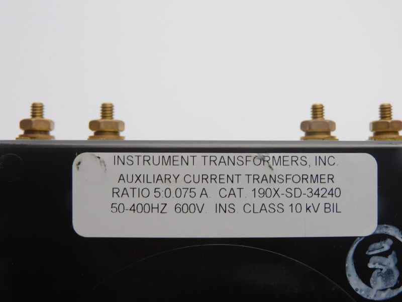 INSTRUMENT TRANSFORMERS 190X-SD-34240 600V NSNP