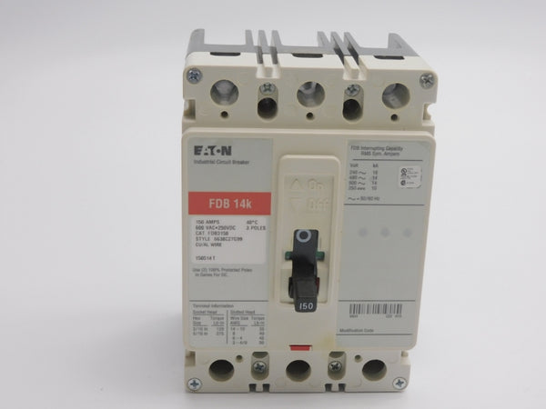EATON FDB3150 SER. C 600VAC 150A NSMP