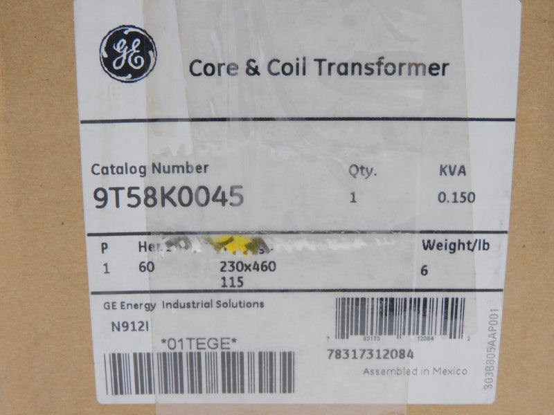 GENERAL ELECTRIC 9T58K0045 230/460V (AS PICTURED)NSMP