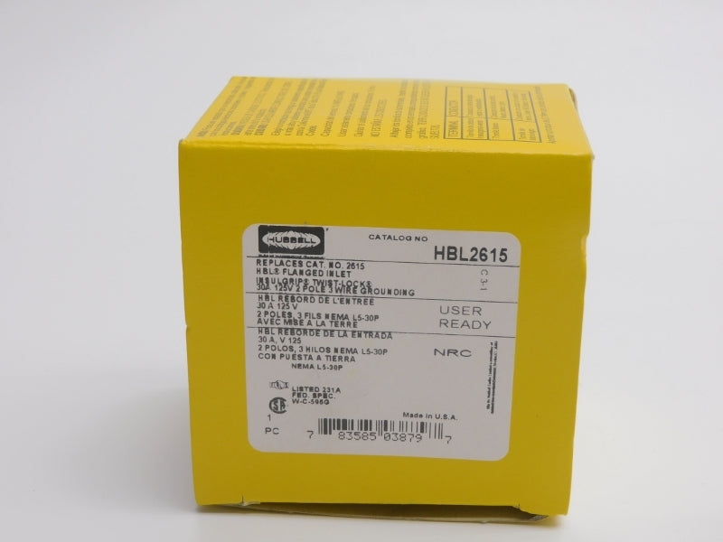 HUBBELL HBL2615 125V 30A NSMP