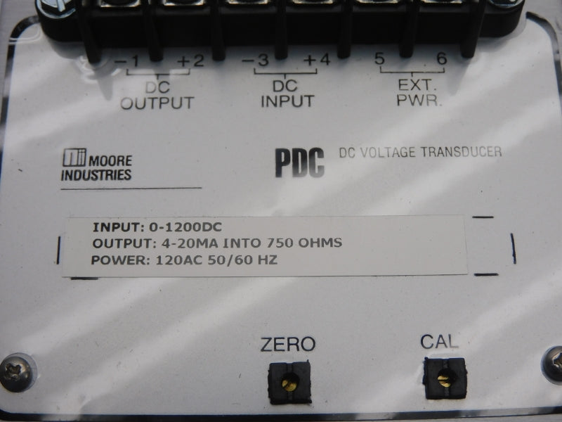 MOORE INDUSTRIES PDC/0-1200DC/4-20MA/PD-120AC[SM] 0-1200VDC NSNP