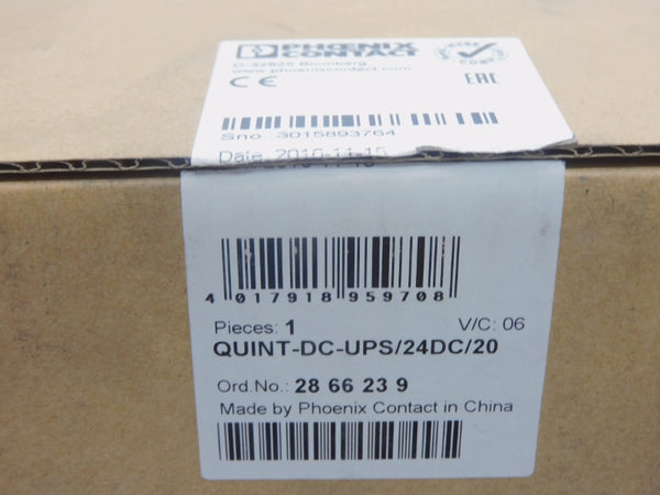 PHOENIX CONTACT QUINT-DC-UPS/24DC/20 2866239 24V 22A NSMP