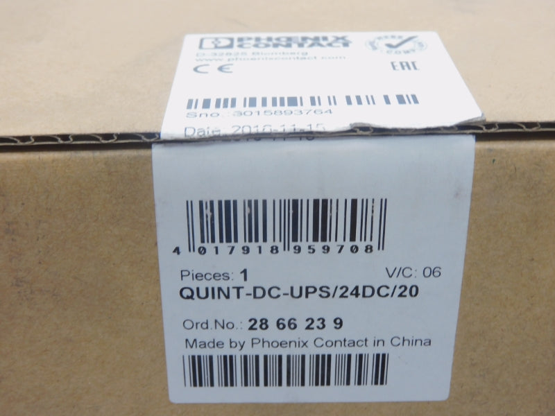 PHOENIX CONTACT QUINT-DC-UPS/24DC/20 2866239 24V 22A NSMP