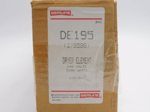 GEMLINE 279598 DE195 240V NSMP