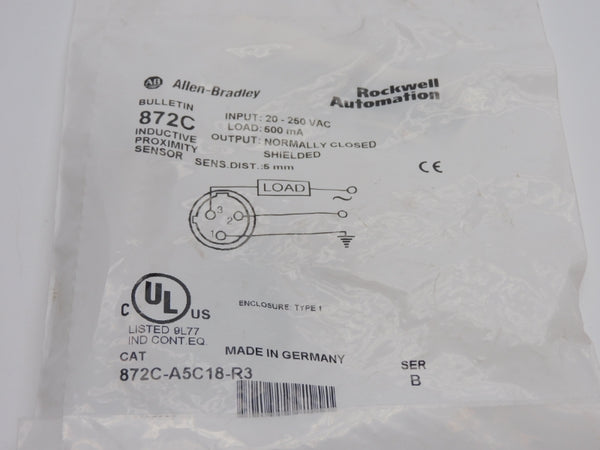 ALLEN BRADLEY 872C-A5C18-R3 SER. B 20-250VAC NSMP