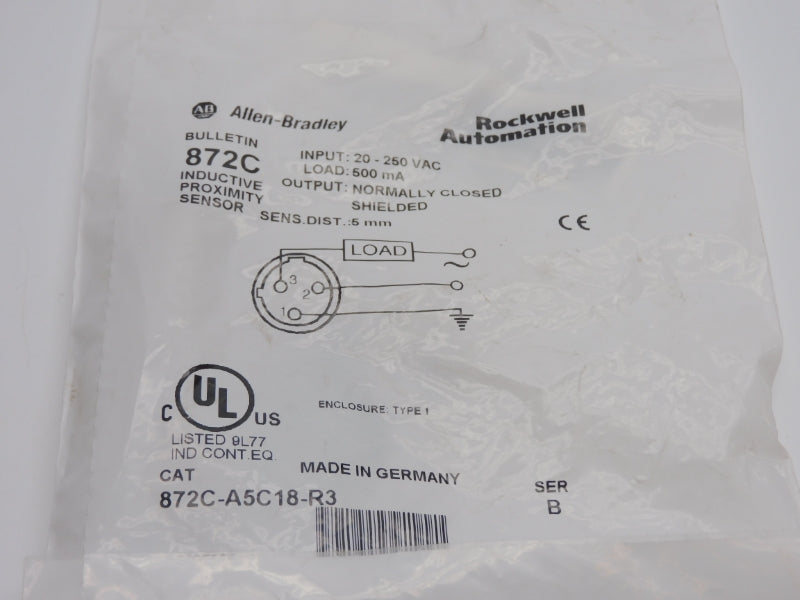 ALLEN BRADLEY 872C-A5C18-R3 SER. B 20-250VAC NSMP