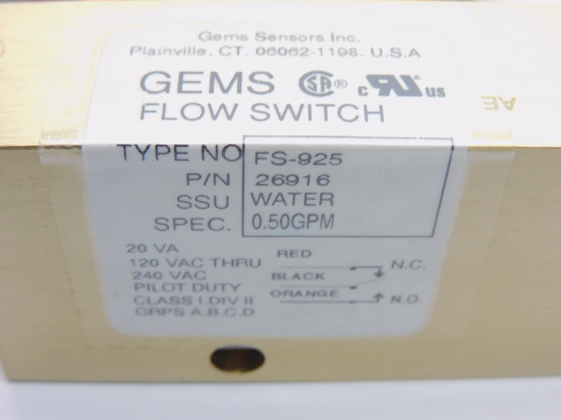GEMS FS-925 26916 240VAC .50GPM NSNP
