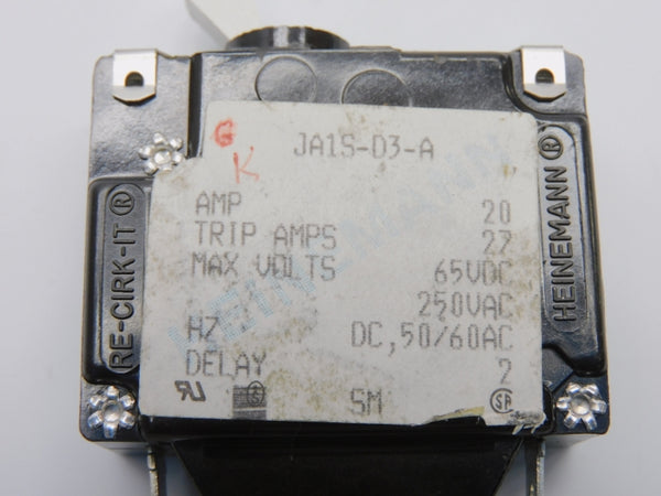 HEINEMANN JA1S-D3-A 250VAC 20A NSNP
