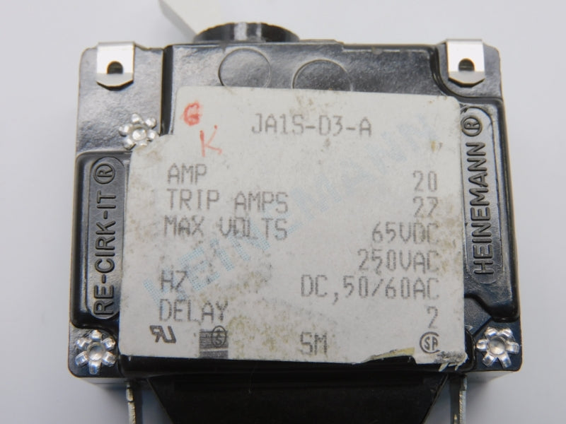 HEINEMANN JA1S-D3-A 250VAC 20A NSNP