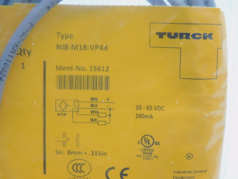 TURCK NI8-M18-VP4X 15612 10-65VDC NSMP