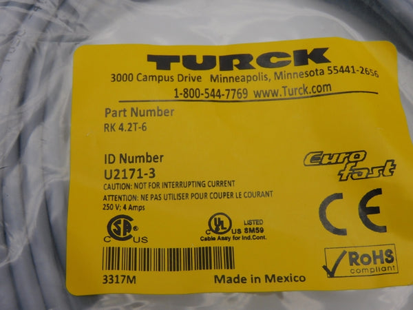 TURCK RK4.2T-6 U2171-3 250V 4A NSMP