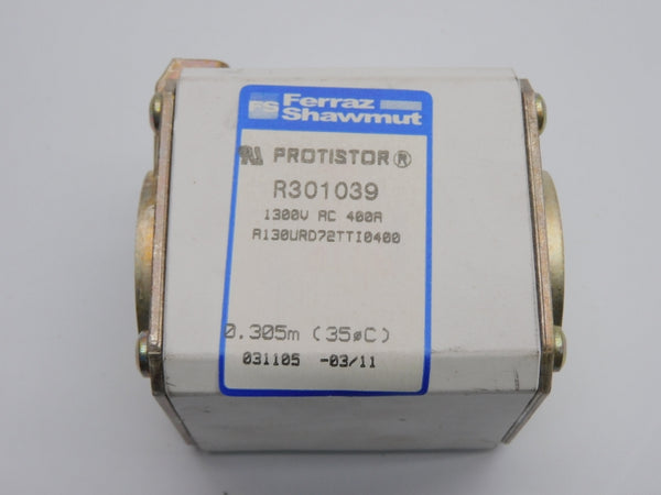 FERRAZ SHAWMUT A130URD72TTI0400 R301039 1300VAC 400A (0.305M) NSNP