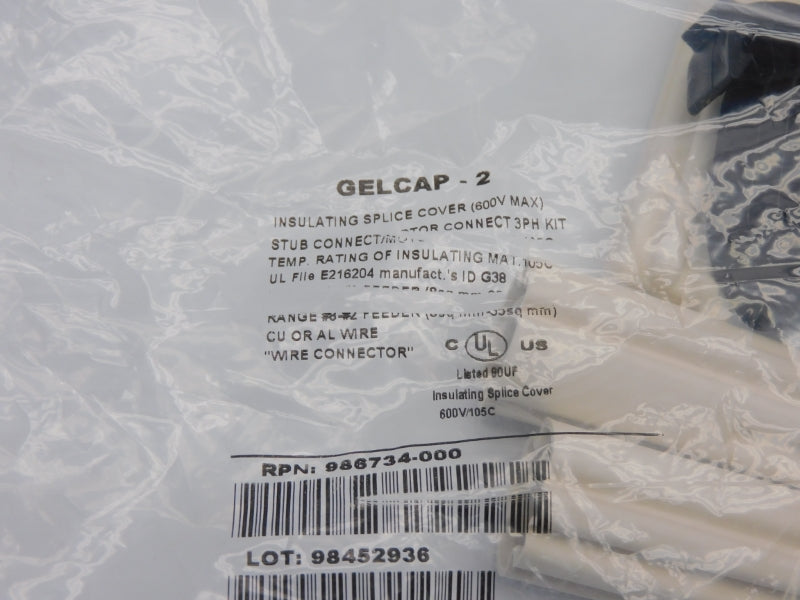 SPLICE COVER GELCAP-2 986734-000 600V NSMP