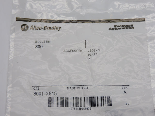 ALLEN BRADLEY 800T-X515 SER. A NSMP