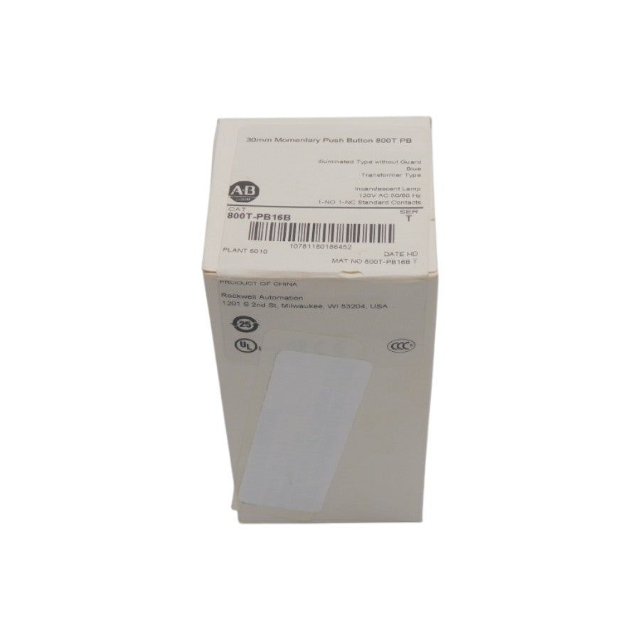 ALLEN BRADLEY 800T-PB16B SER. T (WH) NSFS