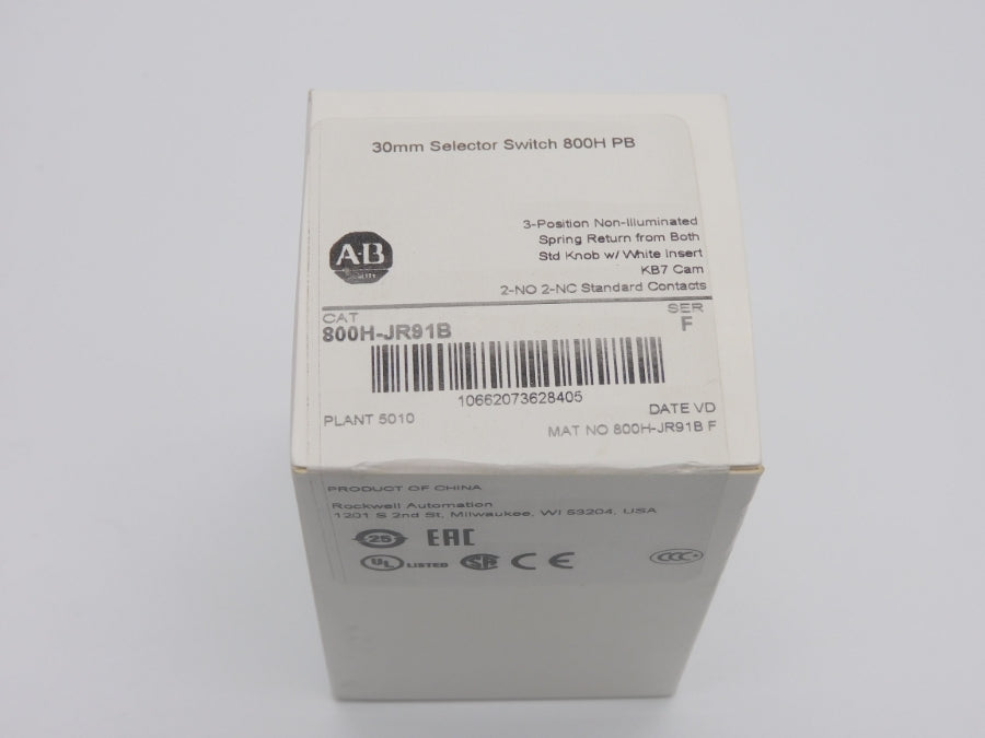 ALLEN BRADLEY 800H-JR91B SER. F (WH) NSFS