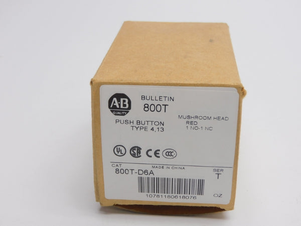 ALLEN BRADLEY 800T-D6A SER. T (BR/WH) NSMP