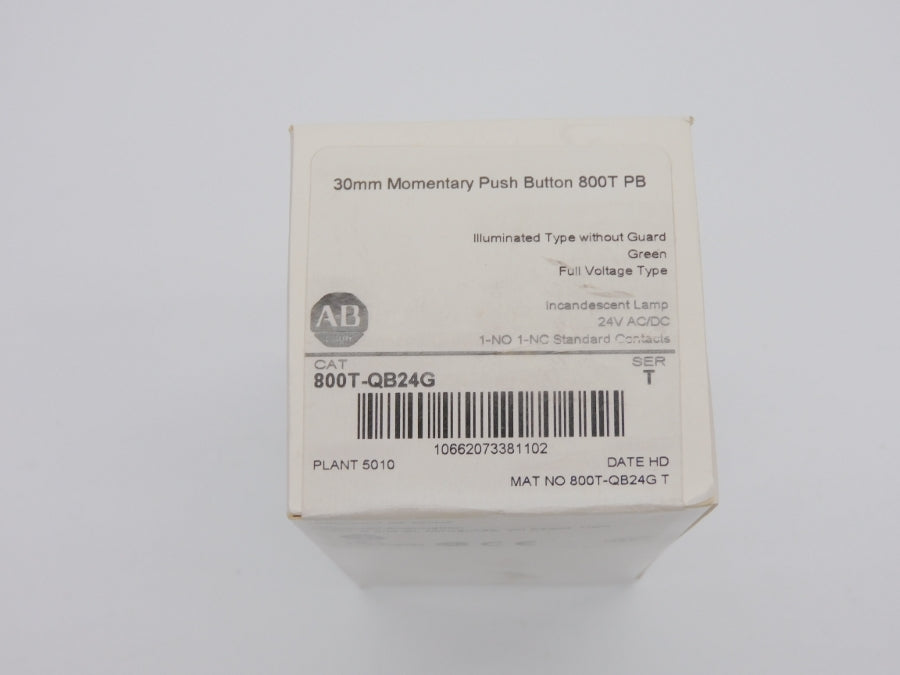 ALLEN BRADLEY 800T-QB24G SER. T 24VAC/DC (WH) NSFS