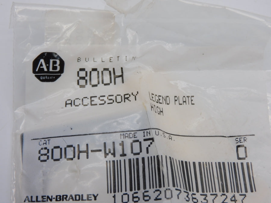 ALLEN BRADLEY 800H-W107 SER. D NSMP