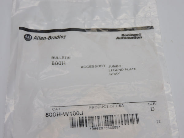 ALLEN BRADLEY 800H-W100J SER. D NSMP