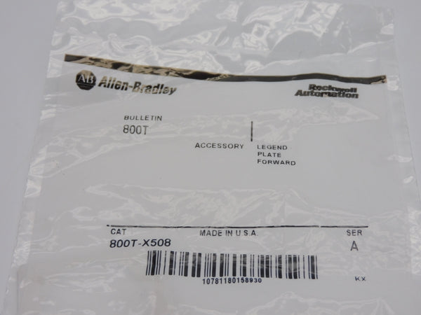 ALLEN BRADLEY 800T-X508 SER. A NSMP