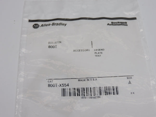 ALLEN BRADLEY 800T-X554 SER. A NSMP