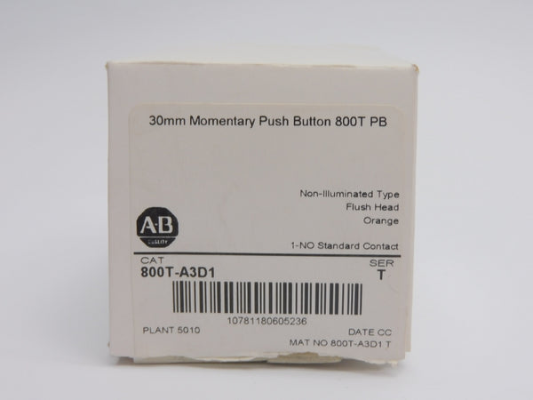 ALLEN BRADLEY 800T-A3D1 SER. T (WH) NSMP