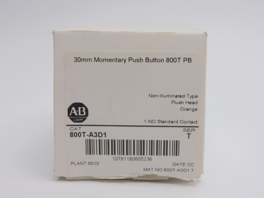 ALLEN BRADLEY 800T-A3D1 SER. T (WH) NSMP