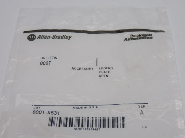 ALLEN BRADLEY 800T-X531 SER. A NSMP