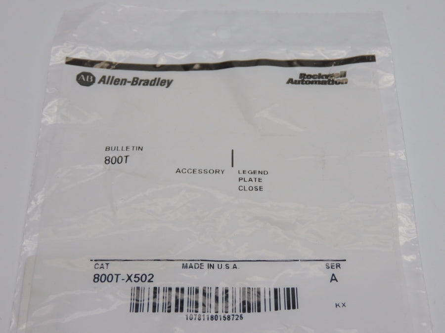 ALLEN BRADLEY 800T-X502 SER. A NSMP