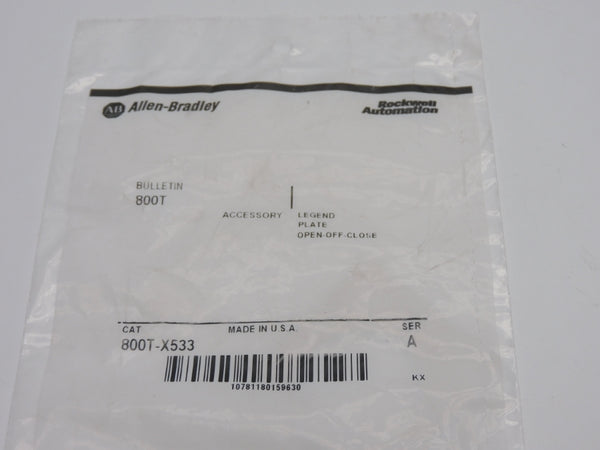 ALLEN BRADLEY 800T-X533 SER. A NSMP