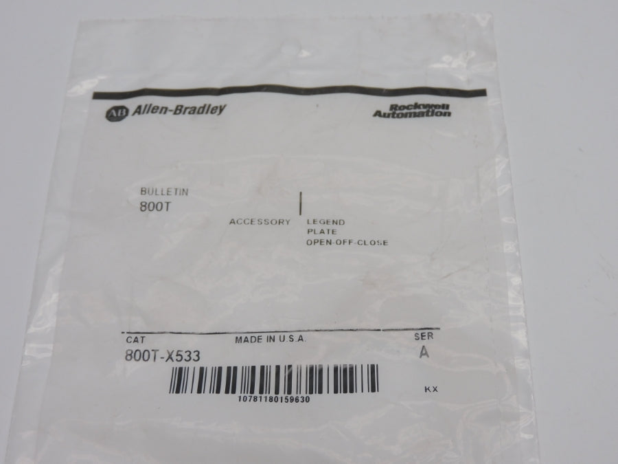 ALLEN BRADLEY 800T-X533 SER. A NSMP