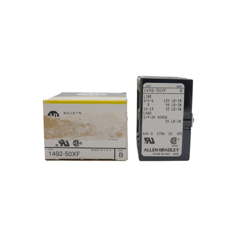 ALLEN BRADLEY 1492-50XF SER. B 600V 175A (BK/YL) NSMP