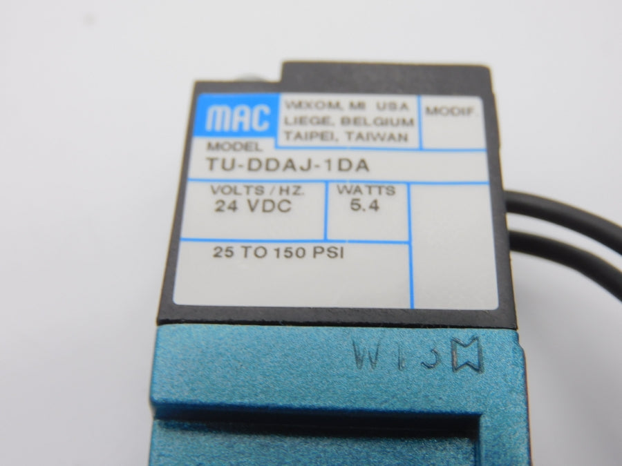 MAC TU-DDAJ-1DA 24VDC 25-150PSI NSMP