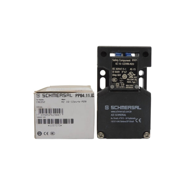 SCHMERSAL AZ16-12ZVRK-M20 196352 500V (NO KEY) (AS IS) NSMP