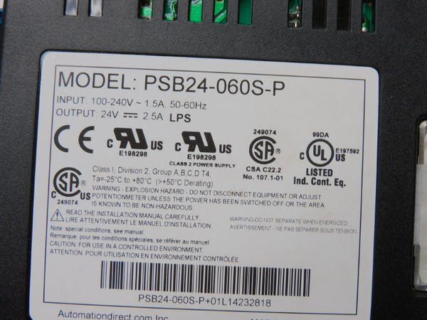 RHINO PSB24-060S-P 100-240V 2.5A NSMP