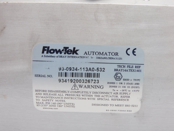 FLOW-TEK 93-0934-113A0-532 140PSI NSNP